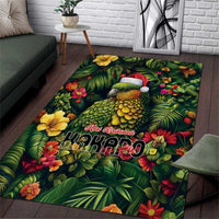 Meri Kirihimete Kakapo Area Rug New Zealand Christmas with Tropical Vibe LT9 Green - Polynesian Pride