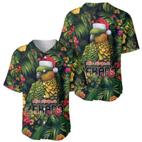 Meri Kirihimete Kakapo Baseball Jersey New Zealand Christmas with Tropical Vibe LT9 - Polynesian Pride