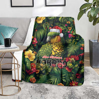 Meri Kirihimete Kakapo Blanket New Zealand Christmas with Tropical Vibe LT9 - Polynesian Pride