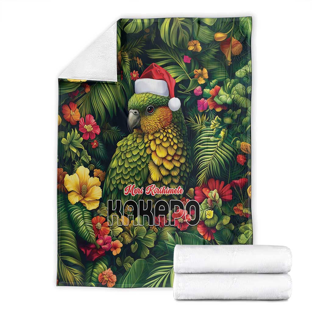 Meri Kirihimete Kakapo Blanket New Zealand Christmas with Tropical Vibe LT9 - Polynesian Pride