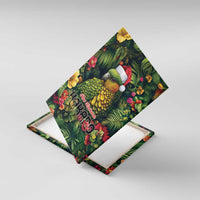 Meri Kirihimete Kakapo Canvas Wall Art New Zealand Christmas with Tropical Vibe LT9 With Frame Green - Polynesian Pride