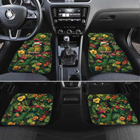Meri Kirihimete Kakapo Car Mats New Zealand Christmas with Tropical Vibe LT9 Set 4pcs Green - Polynesian Pride