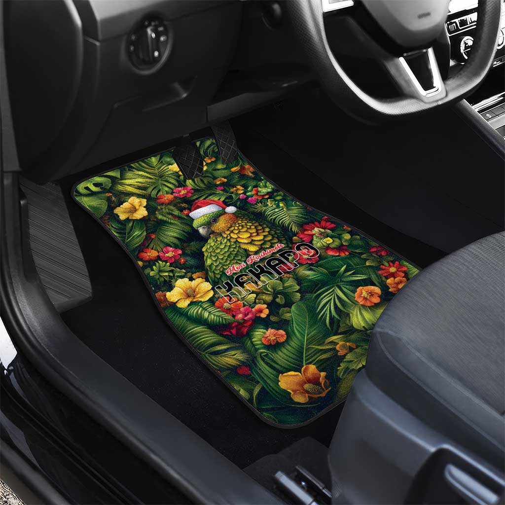 Meri Kirihimete Kakapo Car Mats New Zealand Christmas with Tropical Vibe LT9 - Polynesian Pride