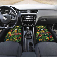 Meri Kirihimete Kakapo Car Mats New Zealand Christmas with Tropical Vibe LT9 Set 2pcs - Front Green - Polynesian Pride