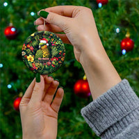 Meri Kirihimete Kakapo Ceramic Ornament New Zealand Christmas with Tropical Vibe LT9 - Polynesian Pride