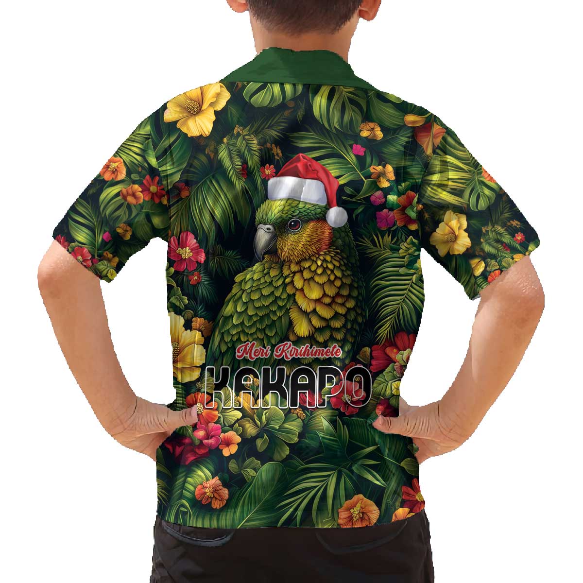 Meri Kirihimete Kakapo Family Matching Off The Shoulder Long Sleeve Dress and Hawaiian Shirt New Zealand Christmas with Tropical Vibe LT9 - Polynesian Pride
