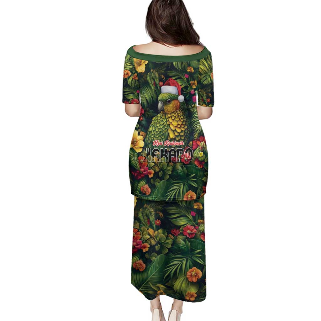 Meri Kirihimete Kakapo Family Matching Puletasi and Hawaiian Shirt New Zealand Christmas with Tropical Vibe LT9 - Polynesian Pride