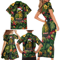 Meri Kirihimete Kakapo Family Matching Short Sleeve Bodycon Dress and Hawaiian Shirt New Zealand Christmas with Tropical Vibe LT9 - Polynesian Pride