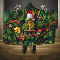 Meri Kirihimete Kakapo Hooded Blanket New Zealand Christmas with Tropical Vibe LT9 - Polynesian Pride