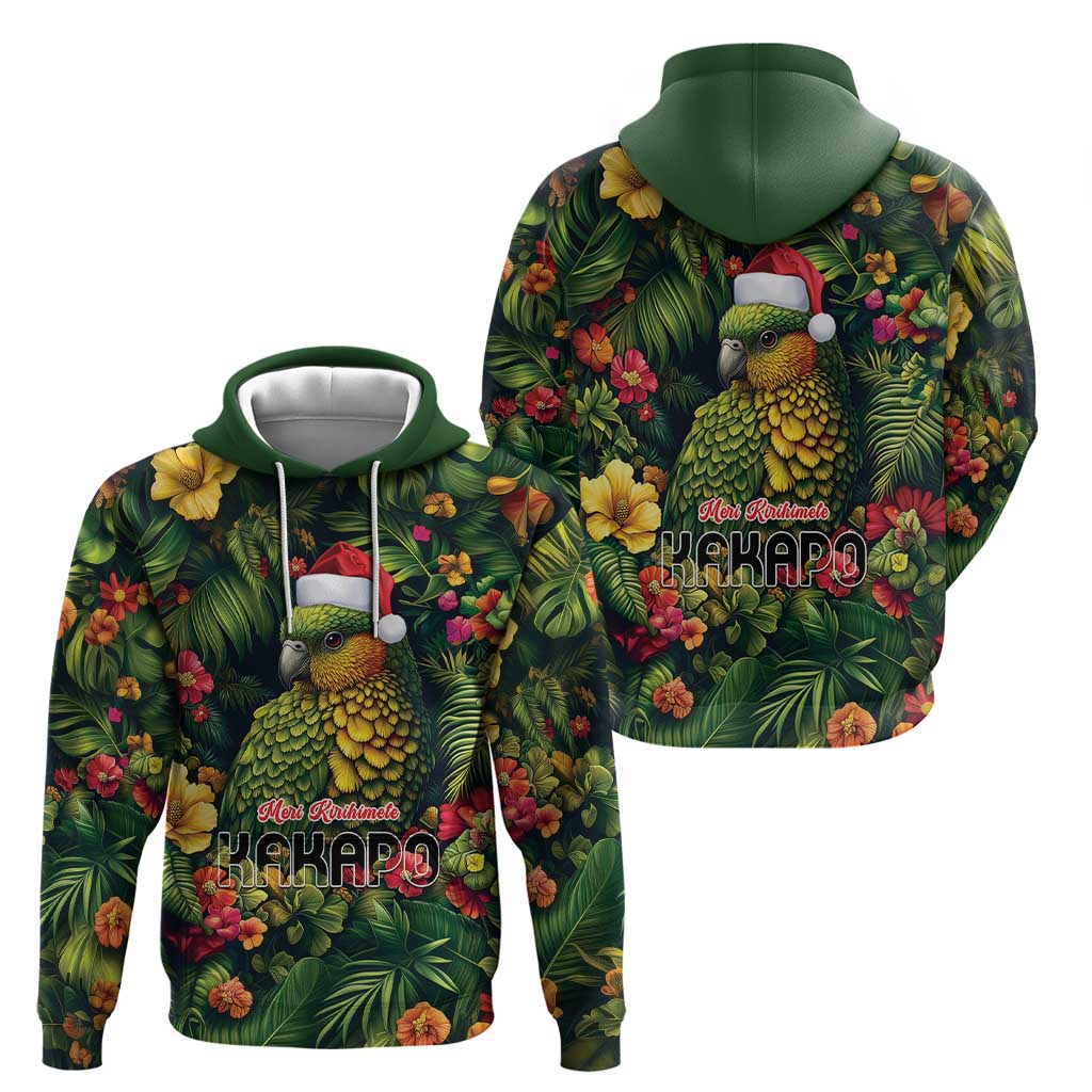 Meri Kirihimete Kakapo Hoodie New Zealand Christmas with Tropical Vibe LT9 - Polynesian Pride