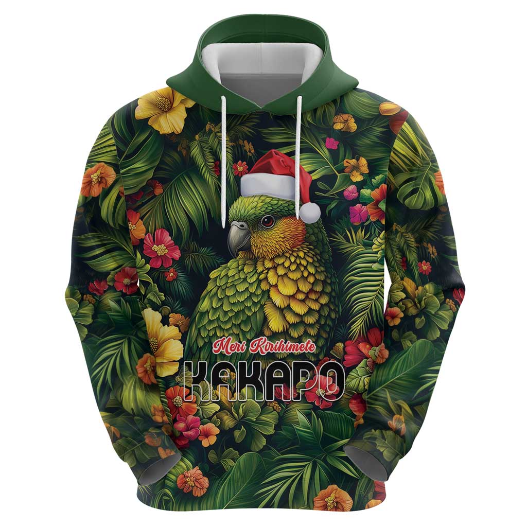 Meri Kirihimete Kakapo Hoodie New Zealand Christmas with Tropical Vibe LT9 - Polynesian Pride