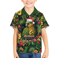 Meri Kirihimete Kakapo Kid Hawaiian Shirt New Zealand Christmas with Tropical Vibe LT9 Kid Green - Polynesian Pride