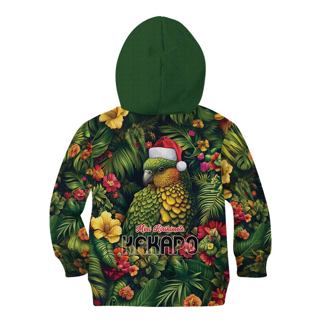 Meri Kirihimete Kakapo Kid Hoodie New Zealand Christmas with Tropical Vibe LT9 - Polynesian Pride