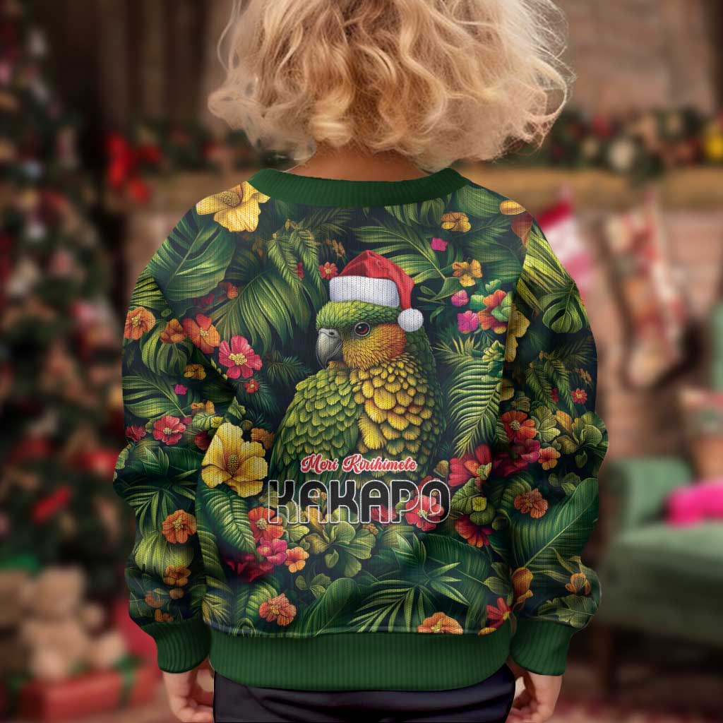 Meri Kirihimete Kakapo Kid Ugly Christmas Sweater New Zealand Christmas with Tropical Vibe LT9 - Polynesian Pride