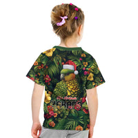 Meri Kirihimete Kakapo Kid T Shirt New Zealand Christmas with Tropical Vibe LT9 - Polynesian Pride
