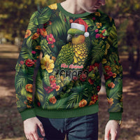 Meri Kirihimete Kakapo Ugly Christmas Sweater New Zealand Christmas with Tropical Vibe LT9 - Polynesian Pride