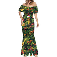 Meri Kirihimete Kakapo Mermaid Dress New Zealand Christmas with Tropical Vibe LT9 - Polynesian Pride