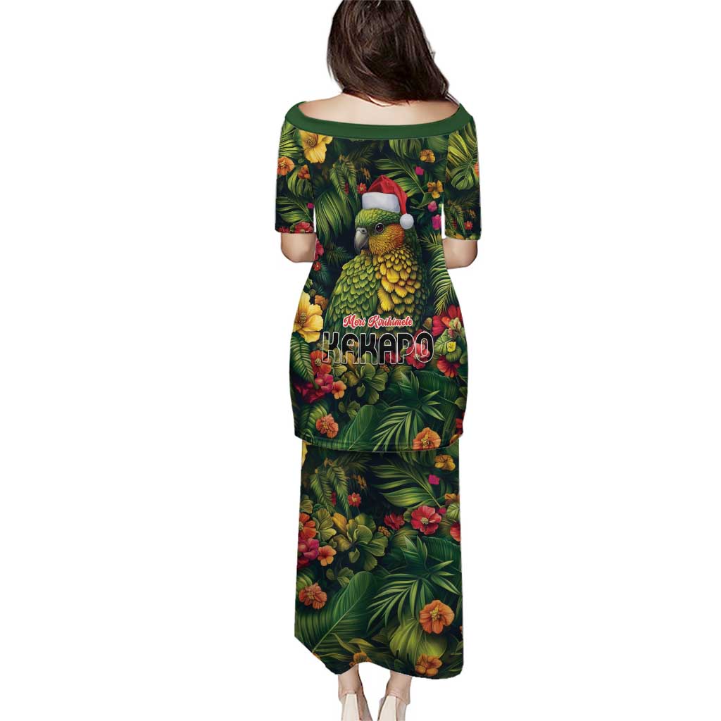 Meri Kirihimete Kakapo Puletasi New Zealand Christmas with Tropical Vibe LT9 - Polynesian Pride