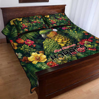 Meri Kirihimete Kakapo Quilt Bed Set New Zealand Christmas with Tropical Vibe LT9 - Polynesian Pride