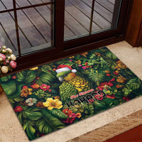 Meri Kirihimete Kakapo Rubber Doormat New Zealand Christmas with Tropical Vibe LT9 - Polynesian Pride