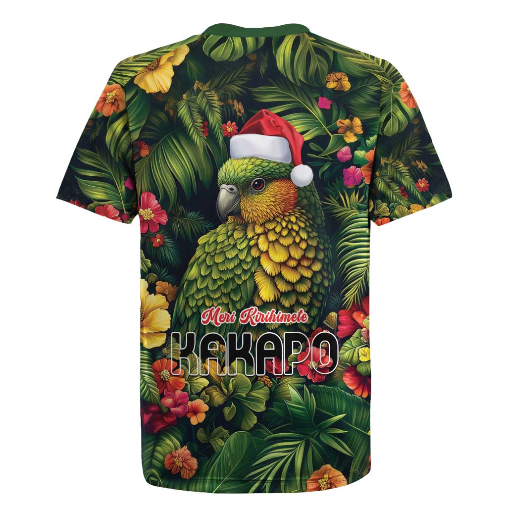 Meri Kirihimete Kakapo Rugby Jersey New Zealand Christmas with Tropical Vibe LT9 - Polynesian Pride