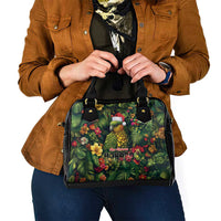Meri Kirihimete Kakapo Shoulder Handbag New Zealand Christmas with Tropical Vibe LT9 - Polynesian Pride