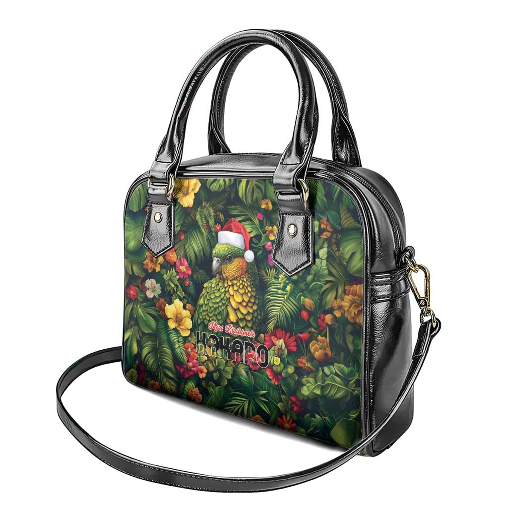 Meri Kirihimete Kakapo Shoulder Handbag New Zealand Christmas with Tropical Vibe LT9 - Polynesian Pride