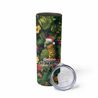 Meri Kirihimete Kakapo Skinny Tumbler New Zealand Christmas with Tropical Vibe LT9 - Polynesian Pride