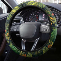 Meri Kirihimete Kakapo Steering Wheel Cover New Zealand Christmas with Tropical Vibe LT9 - Polynesian Pride