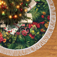 Meri Kirihimete Kakapo Tree Skirt New Zealand Christmas with Tropical Vibe LT9 - Polynesian Pride