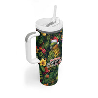 Meri Kirihimete Kakapo Tumbler With Handle New Zealand Christmas with Tropical Vibe LT9 - Polynesian Pride