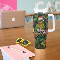 Meri Kirihimete Kakapo Tumbler With Handle New Zealand Christmas with Tropical Vibe LT9 - Polynesian Pride