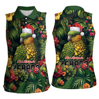 Meri Kirihimete Kakapo Women Sleeveless Polo Shirt New Zealand Christmas with Tropical Vibe LT9 - Polynesian Pride