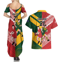 Australia-Tonga Rugby Pacific Custom Couples Matching Summer Maxi Dress and Hawaiian Shirt The Kangaroos and Mate Ma'a Tonga LT9 - Polynesian Pride