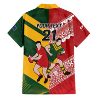 Australia-Tonga Rugby Pacific Custom Family Matching Puletasi and Hawaiian Shirt The Kangaroos and Mate Ma'a Tonga LT9 - Polynesian Pride