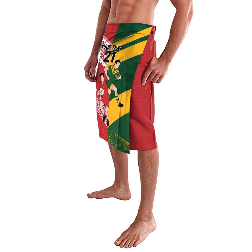 Australia-Tonga Rugby Pacific Custom Lavalava The Kangaroos and Mate Ma'a Tonga LT9 - Polynesian Pride