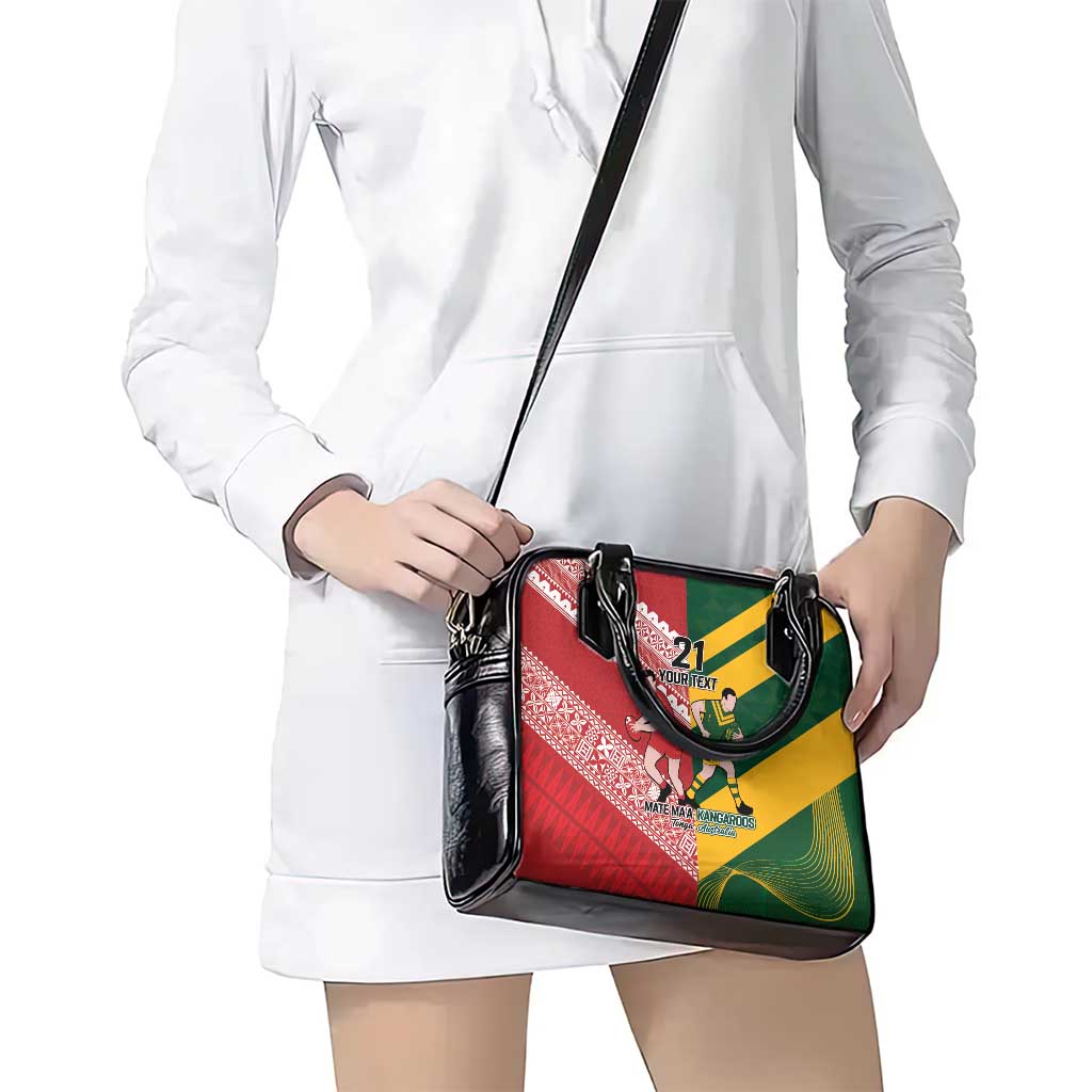 Australia-Tonga Rugby Pacific Custom Shoulder Handbag The Kangaroos and Mate Ma'a Tonga LT9 - Polynesian Pride