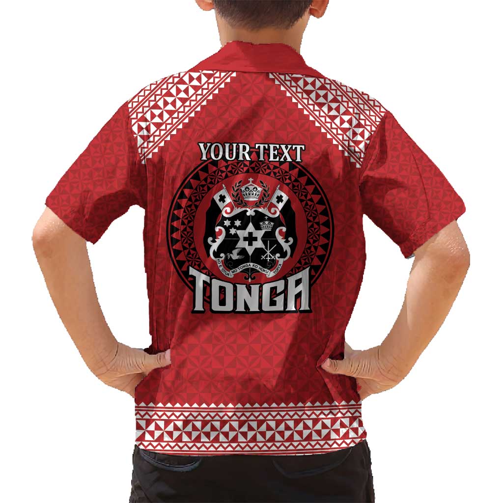 Tonga Rugby XIII Custom Family Matching Long Sleeve Bodycon Dress and Hawaiian Shirt Mate Ma'a Tonga with Ngatu Pattern LT9 - Polynesian Pride