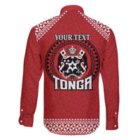 Tonga Rugby XIII Custom Family Matching Off The Shoulder Long Sleeve Dress and Hawaiian Shirt Mate Ma'a Tonga with Ngatu Pattern LT9 - Polynesian Pride