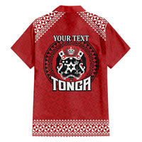 Tonga Rugby XIII Custom Family Matching Short Sleeve Bodycon Dress and Hawaiian Shirt Mate Ma'a Tonga with Ngatu Pattern LT9 - Polynesian Pride