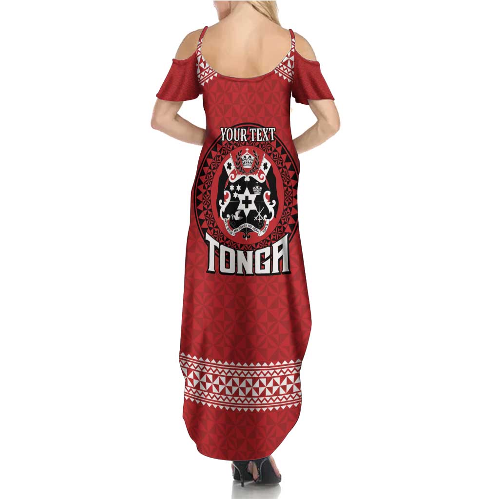 Tonga Rugby XIII Custom Family Matching Summer Maxi Dress and Hawaiian Shirt Mate Ma'a Tonga with Ngatu Pattern LT9 - Polynesian Pride