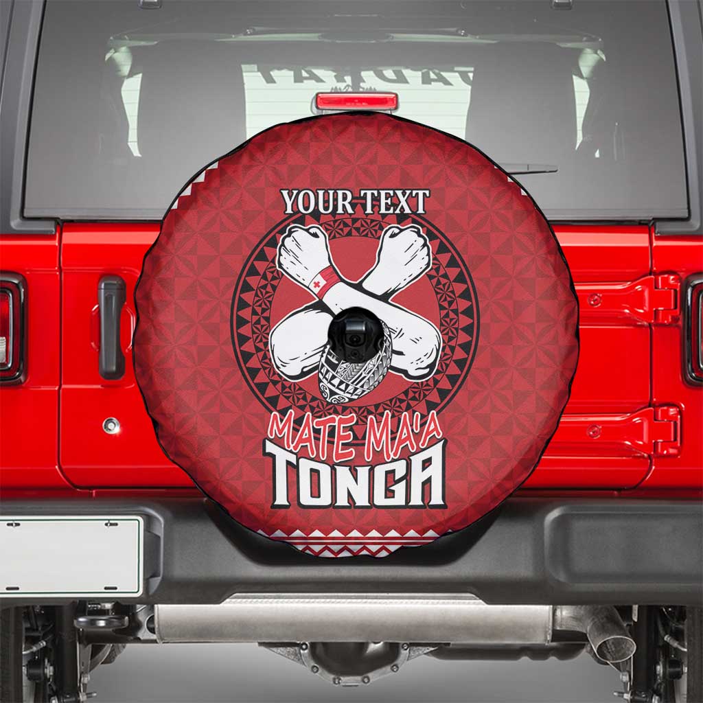 Tonga Rugby XIII Custom Spare Tire Cover Mate Ma'a Tonga with Ngatu Pattern