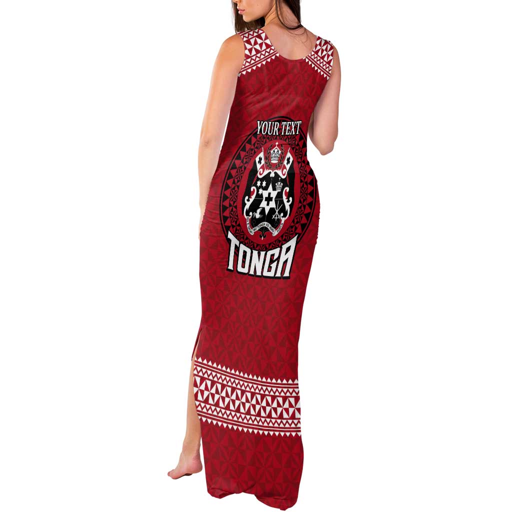 Tonga Rugby XIII Custom Tank Maxi Dress Mate Ma'a Tonga with Ngatu Pattern LT9 - Polynesian Pride