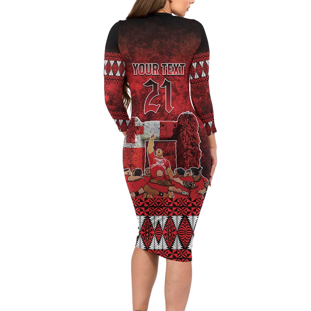 Custom Tonga 676 Haamonga a Maui Family Matching Long Sleeve Bodycon Dress and Hawaiian Shirt Tongan Sipi Tau Unique Dance LT9 - Polynesian Pride