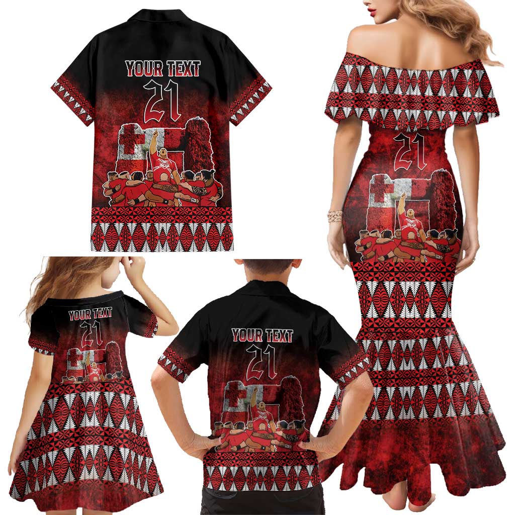 Custom Tonga 676 Haamonga a Maui Family Matching Mermaid Dress and Hawaiian Shirt Tongan Sipi Tau Unique Dance LT9 - Polynesian Pride