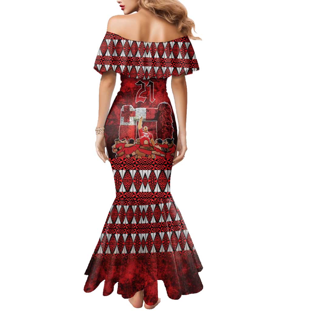 Custom Tonga 676 Haamonga a Maui Family Matching Mermaid Dress and Hawaiian Shirt Tongan Sipi Tau Unique Dance LT9 - Polynesian Pride