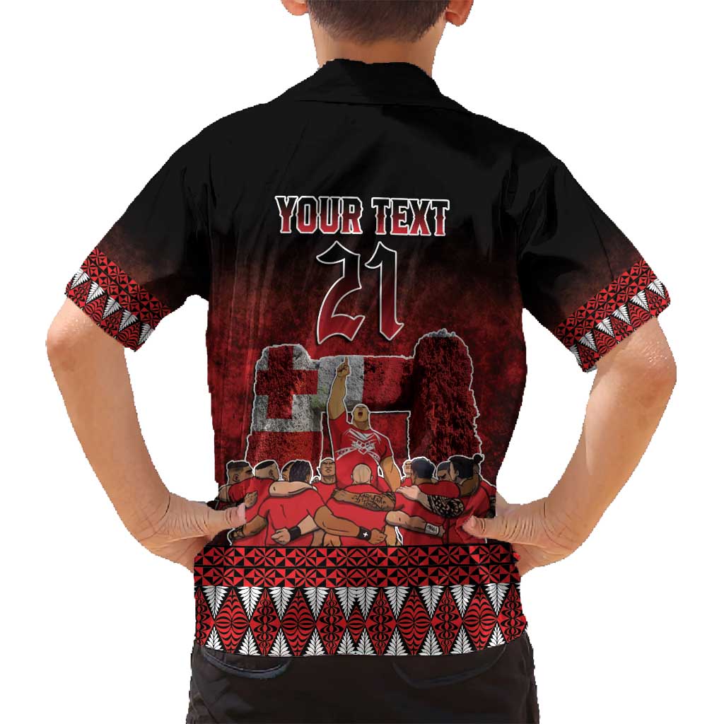 Custom Tonga 676 Haamonga a Maui Family Matching Off Shoulder Short Dress and Hawaiian Shirt Tongan Sipi Tau Unique Dance LT9 - Polynesian Pride