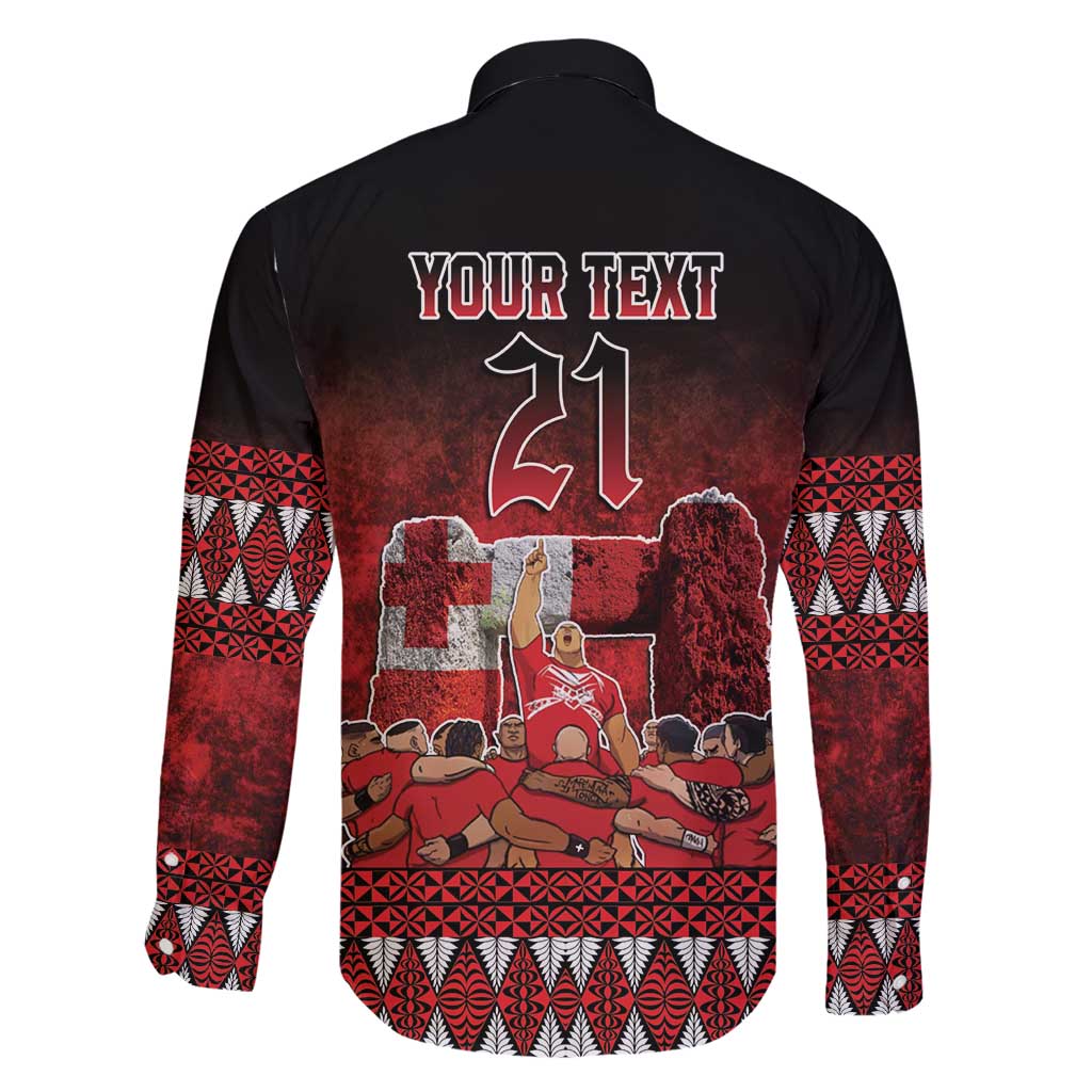 Custom Tonga 676 Haamonga a Maui Family Matching Off Shoulder Short Dress and Hawaiian Shirt Tongan Sipi Tau Unique Dance LT9 - Polynesian Pride