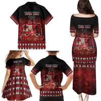 Custom Tonga 676 Haamonga a Maui Family Matching Puletasi and Hawaiian Shirt Tongan Sipi Tau Unique Dance LT9 - Polynesian Pride