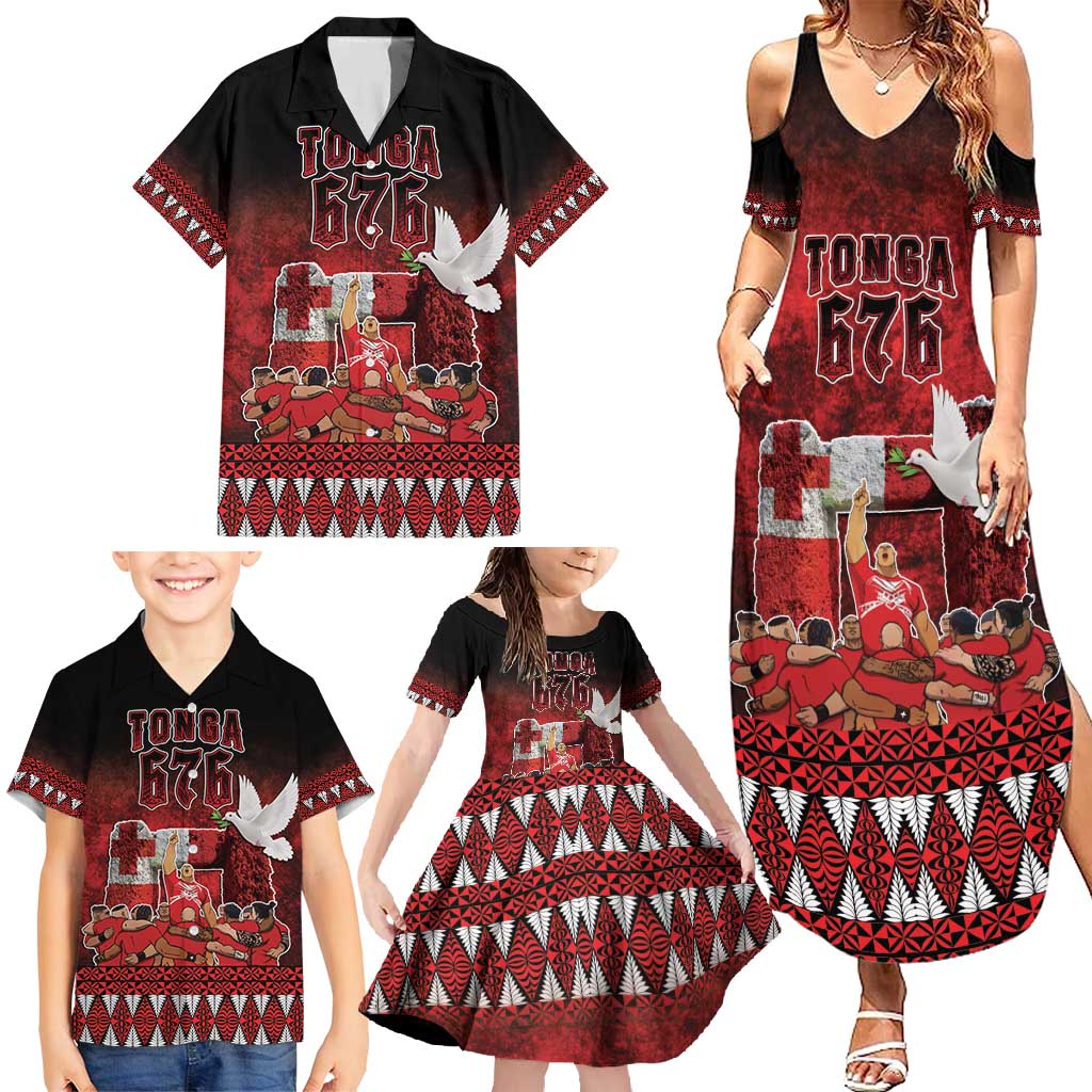 Custom Tonga 676 Haamonga a Maui Family Matching Summer Maxi Dress and Hawaiian Shirt Tongan Sipi Tau Unique Dance LT9 - Polynesian Pride